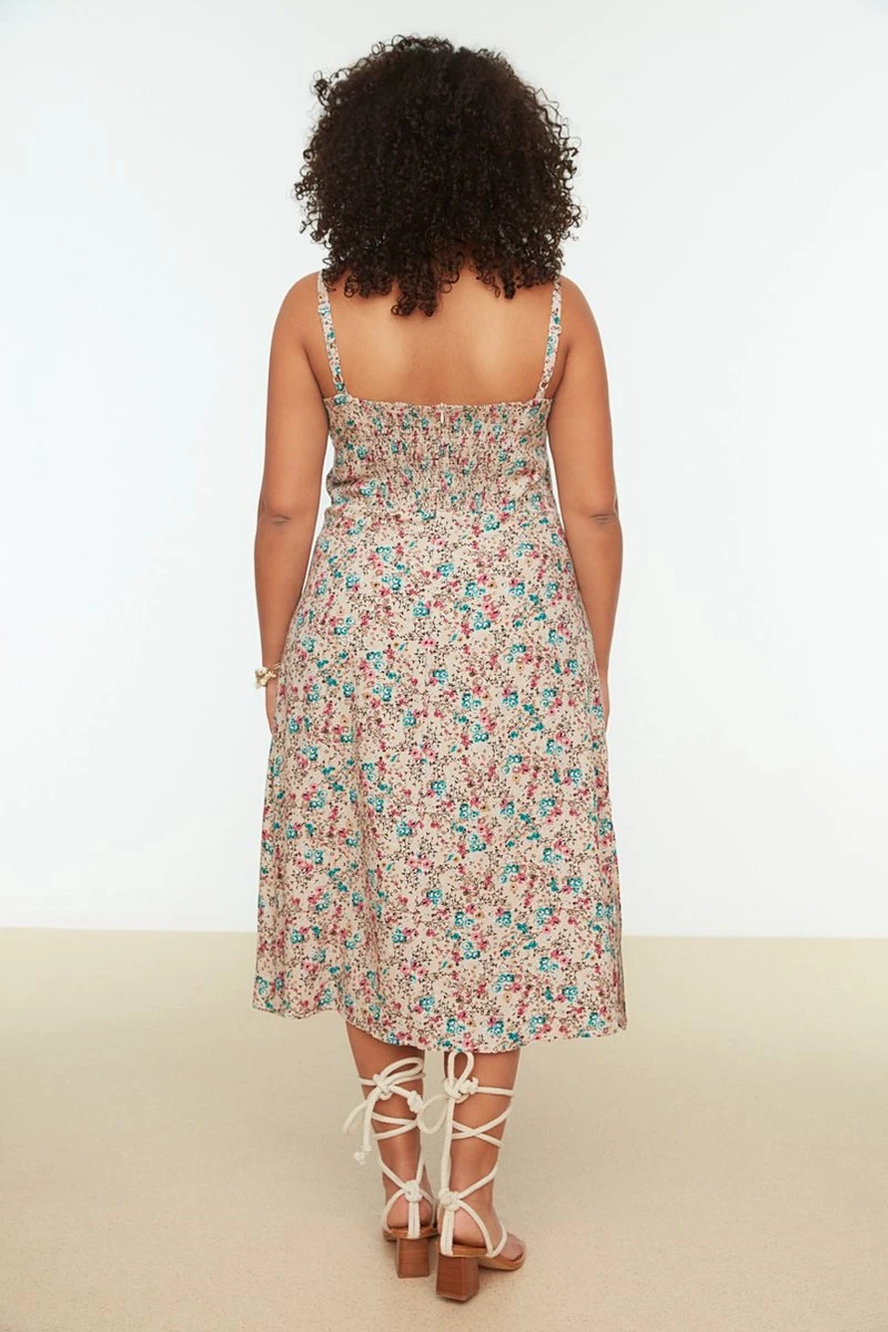 Trendyol Vrouwen Standaard Mouw V-hals Basis Grote Maten Jurk 11 Trendyol Vrouwen Standaard Mouw V-hals Basis Grote Maten Jurk - Afbeelding 9