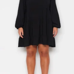 Trendyol Vrouwen Ballon Mouw V-hals Verschuiving Grote Maten Jurk -Pantalonix Verkoopwinkel 800x1200 41