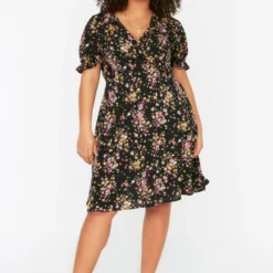 Trendyol Vrouwen Ballon Mouw V-hals A-lijn Plus Size Jurk 16 Trendyol Vrouwen Ballon Mouw V-hals A-lijn Plus Size Jurk -Pantalonix Verkoopwinkel 800x1200 51