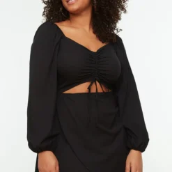 Trendyol Vrouwen Ballon Mouw V-hals Omslag Plus Size Jurk 13 Trendyol Vrouwen Ballon Mouw V-hals Omslag Plus Size Jurk -Pantalonix Verkoopwinkel 800x1200 57