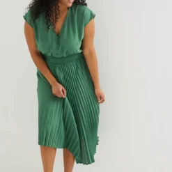 WE Fashion Dames Plissé Jurk - Curve 10 WE Fashion Dames Plissé Jurk - Curve -Pantalonix Verkoopwinkel 800x1200 78