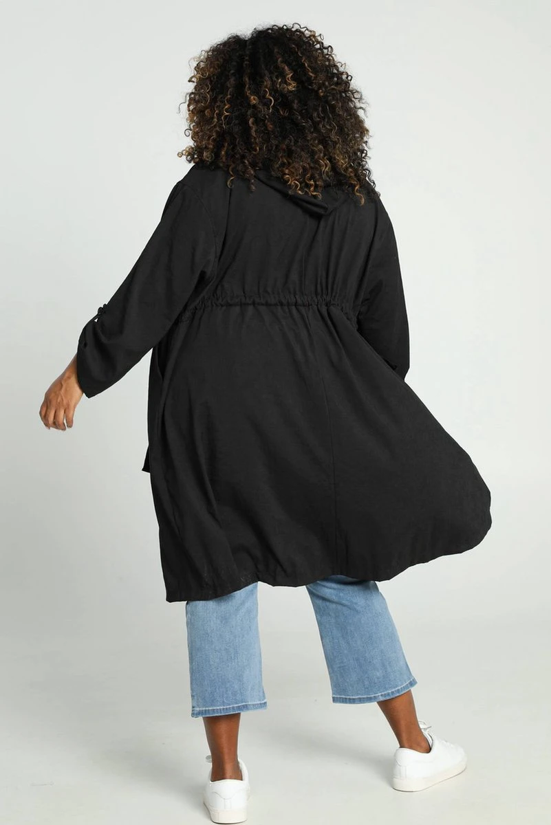 Paprika Lange, Lichte Trenchcoat Met Kap En Knopen 6 Paprika Lange, Lichte Trenchcoat Met Kap En Knopen - Afbeelding 4