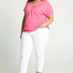 Paprika Effen, Gekreukt T-shirt Met Ring -Pantalonix Verkoopwinkel 802x1200 11