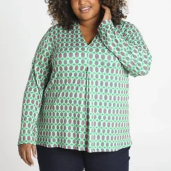 Paprika T-shirt Met Geometrisch Motief