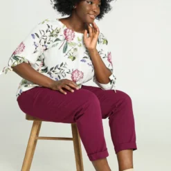 Paprika Effen Chino-broek Met Elastische Taille -Pantalonix Verkoopwinkel 802x1200 15