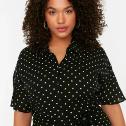 Trendyol Vrouwen Standaard Mouw Kraag Basis Grote Maten Jurk -Pantalonix Verkoopwinkel 804x1200 1