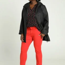 Paprika Effen, Waterproof Parka Met Kap En Rits -Pantalonix Verkoopwinkel 804x1200 3