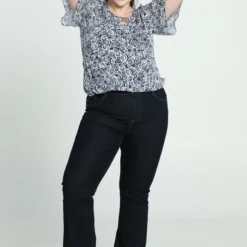 Paprika Bedrukt T-shirt In Voile Met Elleboogmouwen -Pantalonix Verkoopwinkel 805x1200 15