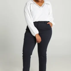 Paprika Slim Broek In Bengaline Met Zakken Met Drukknopen -Pantalonix Verkoopwinkel 805x1200 22