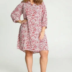 Paprika Korte Jurk In Viscose Met Bloemenmotief En Raglanmouwen -Pantalonix Verkoopwinkel 805x1200 6