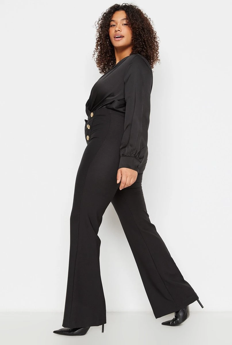 Trendyol Vrouwen Hoge Taille Mager Grote Maten Broek 10 Trendyol Vrouwen Hoge Taille Mager Grote Maten Broek - Afbeelding 8