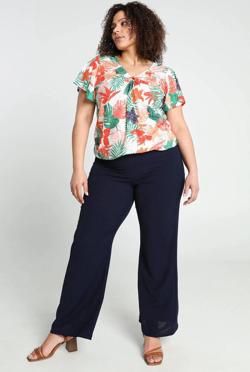 Paprika T-shirt Met Bladmotief 4 Paprika T-shirt Met Bladmotief - Afbeelding 2