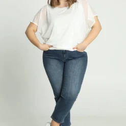 Paprika Effen T-shirt In Visnet -Pantalonix Verkoopwinkel 809x1200