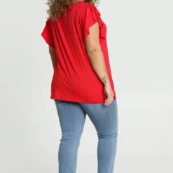 Paprika Effen T-shirt In Viscose Met Juweel Aan De Hals 19 Paprika Effen T-shirt In Viscose Met Juweel Aan De Hals -Pantalonix Verkoopwinkel 810x1200 10