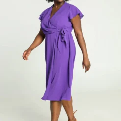 Paprika Lange, Effen Wikkeljurk In Crêpe -Pantalonix Verkoopwinkel 811x1200 9