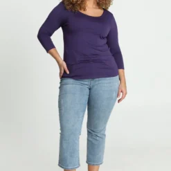 Paprika Effen T-shirt In Viscose -Pantalonix Verkoopwinkel 812x1200