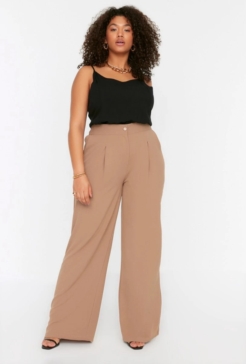 Trendyol Vrouwen Hoge Taille Loszittend Grote Maten Broek 3 Trendyol Vrouwen Hoge Taille Loszittend Grote Maten Broek