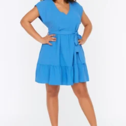 Trendyol Vrouwen Dik Geschorst V-hals A-lijn Plus Size Jurk 16 Trendyol Vrouwen Dik Geschorst V-hals A-lijn Plus Size Jurk -Pantalonix Verkoopwinkel 814x1200 6