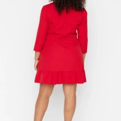 Trendyol Vrouwen Standaard Mouw Reverskraag Basis Grote Maten Jurk -Pantalonix Verkoopwinkel 818x1200 2