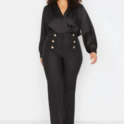 Trendyol Vrouwen Hoge Taille Mager Grote Maten Broek