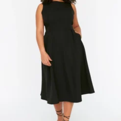 Trendyol Vrouwen Standaard Mouw Ronde Hals A-lijn Plus Size Jurk -Pantalonix Verkoopwinkel 819x1200