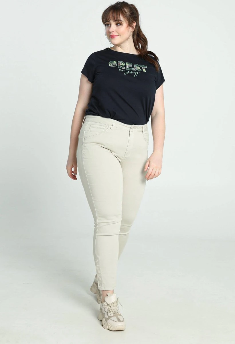 Paprika Slim 7/8-jeans 'Louise' Met 5 Zakken En Drukknoopdetail Louise 12 Paprika Slim 7/8-jeans 'Louise' Met 5 Zakken En Drukknoopdetail Louise - Afbeelding 10