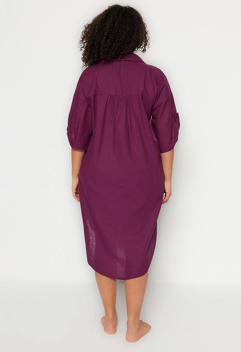 Trendyol Vrouwen Off-shoulder Ronde Hals Verschuiving Grote Maten Jurk 10 Trendyol Vrouwen Off-shoulder Ronde Hals Verschuiving Grote Maten Jurk - Afbeelding 8