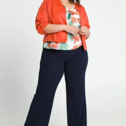 Paprika Korte, Effen Broek In Voile Met Elastische Taille -Pantalonix Verkoopwinkel 822x1200 12