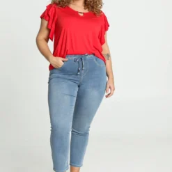 Paprika Effen T-shirt In Viscose Met Juweel Aan De Hals 18 Paprika Effen T-shirt In Viscose Met Juweel Aan De Hals -Pantalonix Verkoopwinkel 822x1200 8