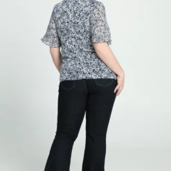 Paprika Bedrukt T-shirt In Voile Met Elleboogmouwen -Pantalonix Verkoopwinkel 823x1200 5