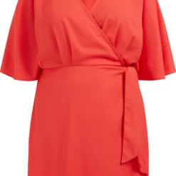 WE Fashion Dames Overslagjurk - Curve