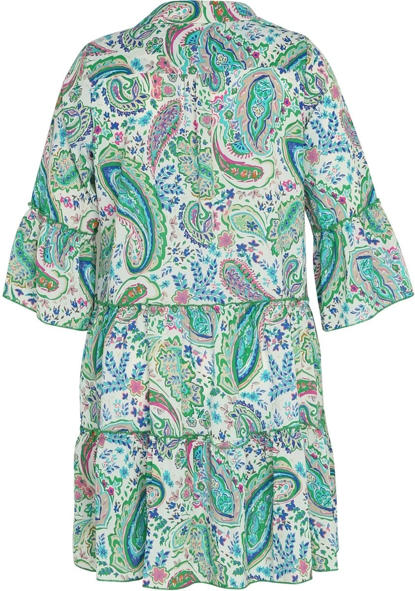 Paprika Robe Courte M3/4 Col Chemise Volant 8 Paprika Robe Courte M3/4 Col Chemise Volant - Afbeelding 6