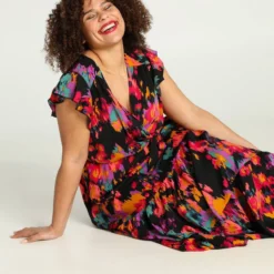 Paprika Robe Longue MC Cache Coeur Print -Pantalonix Verkoopwinkel 844x1200