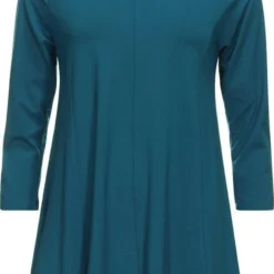 Zazou-A-lijn-shirt-driekwart-mouw-lightpetrol