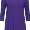 Zazou-A-lijn-shirt-driekwart-mouw-paars 2 Zazou-A-lijn-shirt-driekwart-mouw-paars -Pantalonix Verkoopwinkel 873x1200