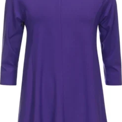 Zazou-A-lijn-shirt-driekwart-mouw-paars