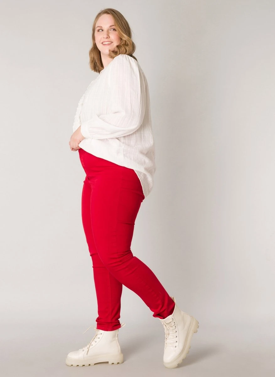 YESTA Hanna Bottoms - Hot Red - Maat 1(48) 4 YESTA Hanna Bottoms - Hot Red - Maat 1(48) - Afbeelding 2