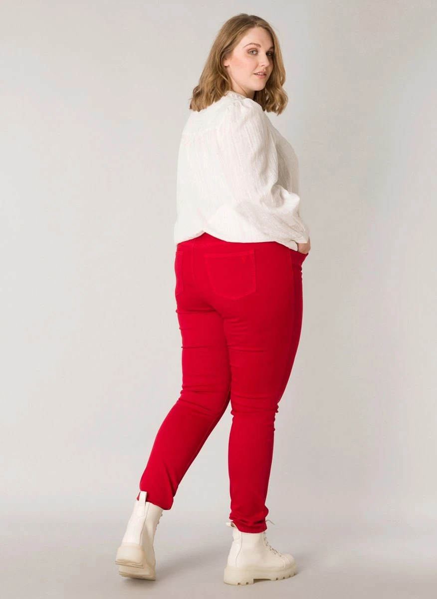 YESTA Hanna Bottoms - Hot Red - Maat 1(48) 5 YESTA Hanna Bottoms - Hot Red - Maat 1(48) - Afbeelding 3