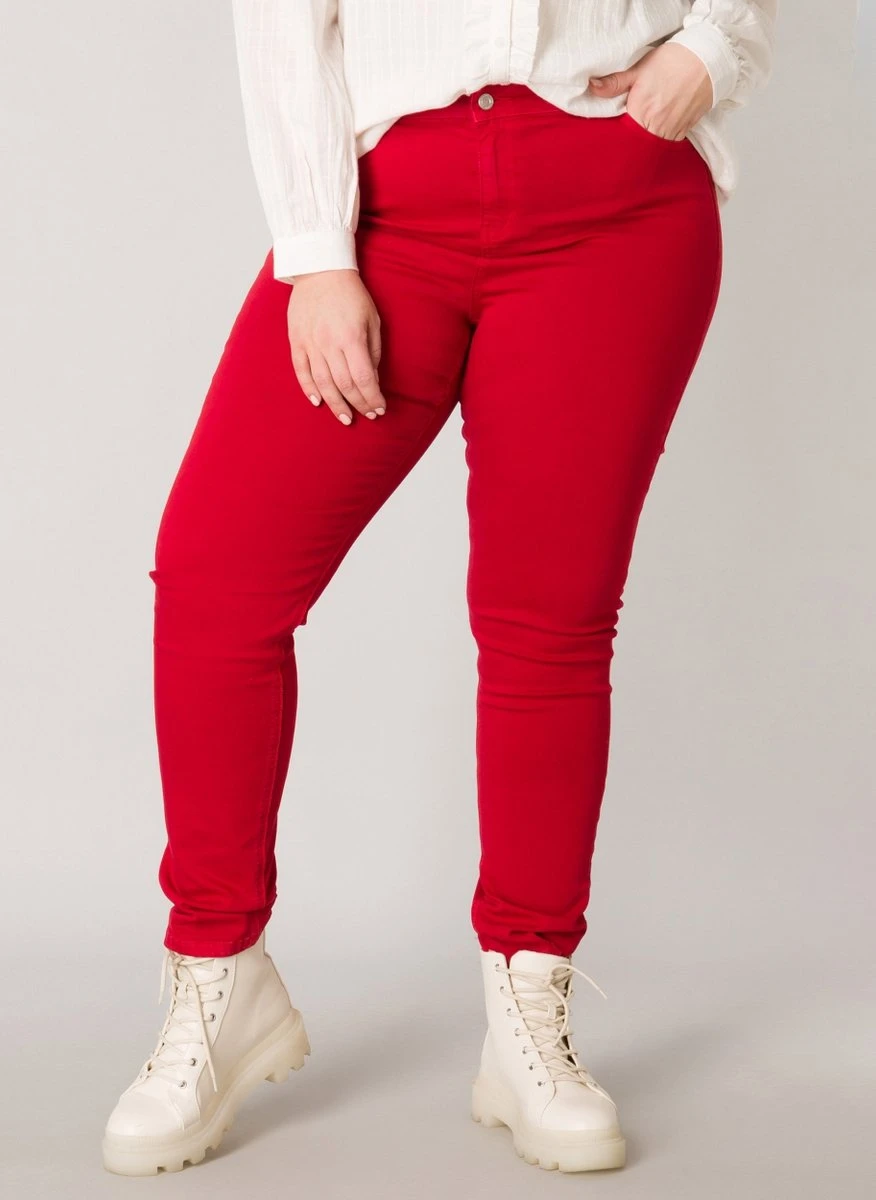 YESTA Hanna Bottoms - Hot Red - Maat 1(48) 8 YESTA Hanna Bottoms - Hot Red - Maat 1(48) - Afbeelding 6