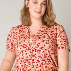 YESTA Hinte Tops - Light Camel/Multi Co - Maat 0(46)