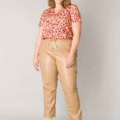 YESTA Hinte Tops - Light Camel/Multi Co - Maat 0(46) -Pantalonix Verkoopwinkel 876x1200 64