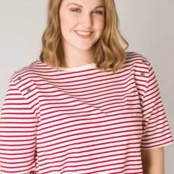 YESTA Hannalore Tops - Hot Red/Ecru - Maat 0(46) -Pantalonix Verkoopwinkel 876x1200 77