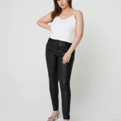 ZIZZI COATED PANTS AMY Dames Pants - Maat 48 -Pantalonix Verkoopwinkel 877x1200 1