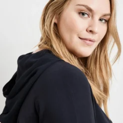 SAMOON Dames Hoodie Navy Gemustert-56 -Pantalonix Verkoopwinkel 887x1200 1