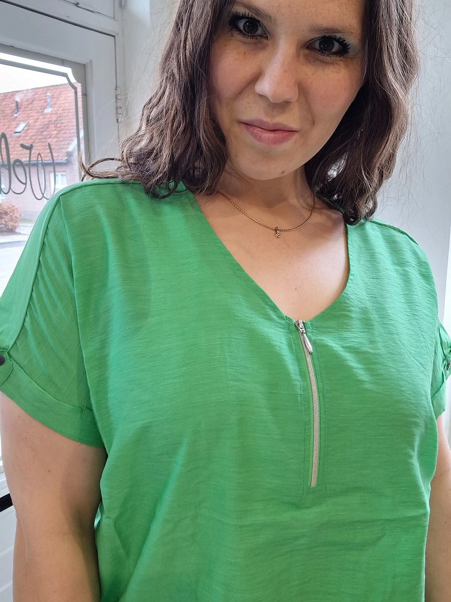 Zhenzi Kyleigh Top Groen XL 54/56 4 Zhenzi Kyleigh Top Groen XL 54/56 - Afbeelding 2