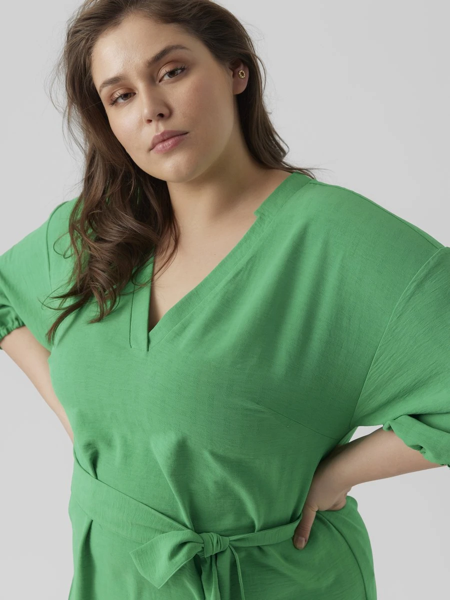 VERO MODA VMPYE 3/4 ABK DRESS WVN BTQ GA CUR Dames Jurk - Maat 50 4 VERO MODA VMPYE 3/4 ABK DRESS WVN BTQ GA CUR Dames Jurk - Maat 50 - Afbeelding 2