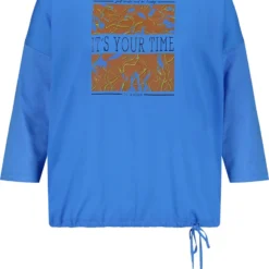 SAMOON Dames Shirt Met 3/4-mouwen Blue Bonnet Gemustert-52 12 SAMOON Dames Shirt Met 3/4-mouwen Blue Bonnet Gemustert-52 -Pantalonix Verkoopwinkel 902x1200 3