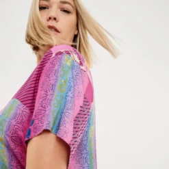 SAMOON Dames Tuniekjurk Light Magenta Gemustert-42 -Pantalonix Verkoopwinkel 923x1200 121