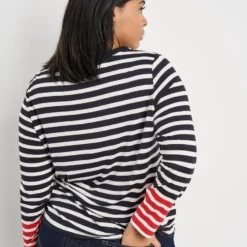 SAMOON Dames Longsleeve Navy - Offwhite Ringel-52 12 SAMOON Dames Longsleeve Navy - Offwhite Ringel-52 -Pantalonix Verkoopwinkel 923x1200 153