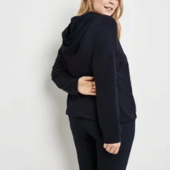 SAMOON Dames Hoodie Navy Gemustert-46 -Pantalonix Verkoopwinkel 923x1200 199